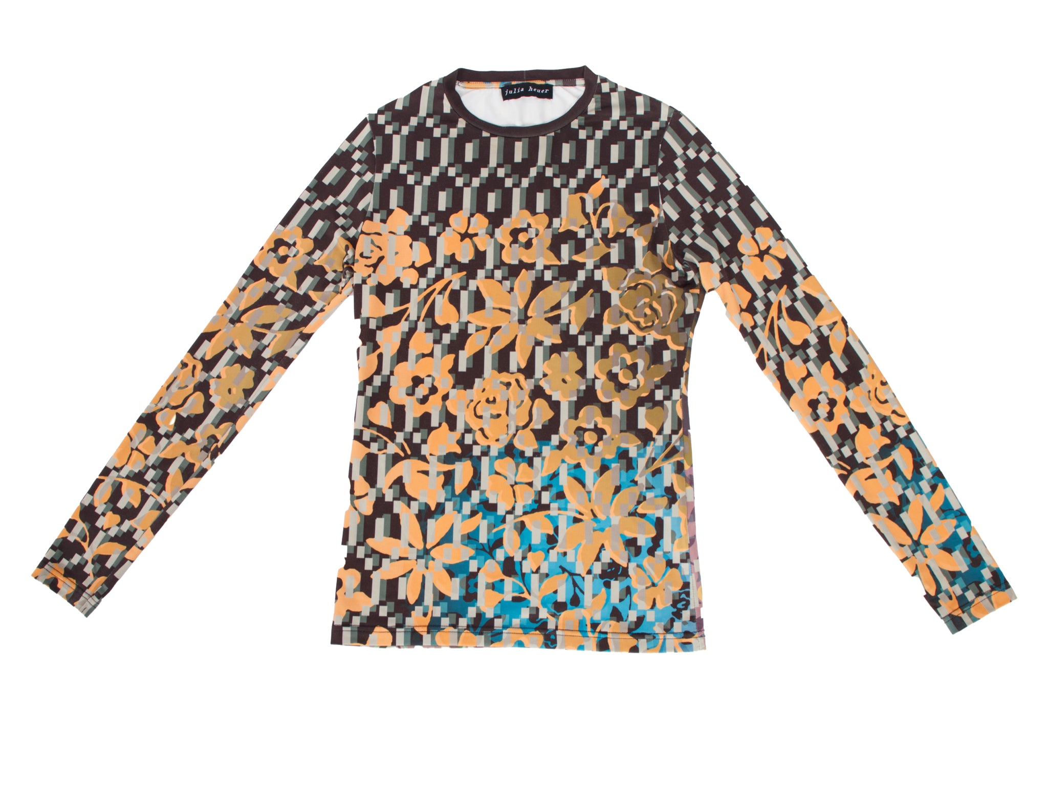 Julia Heuer Ava Floral Block Print Top