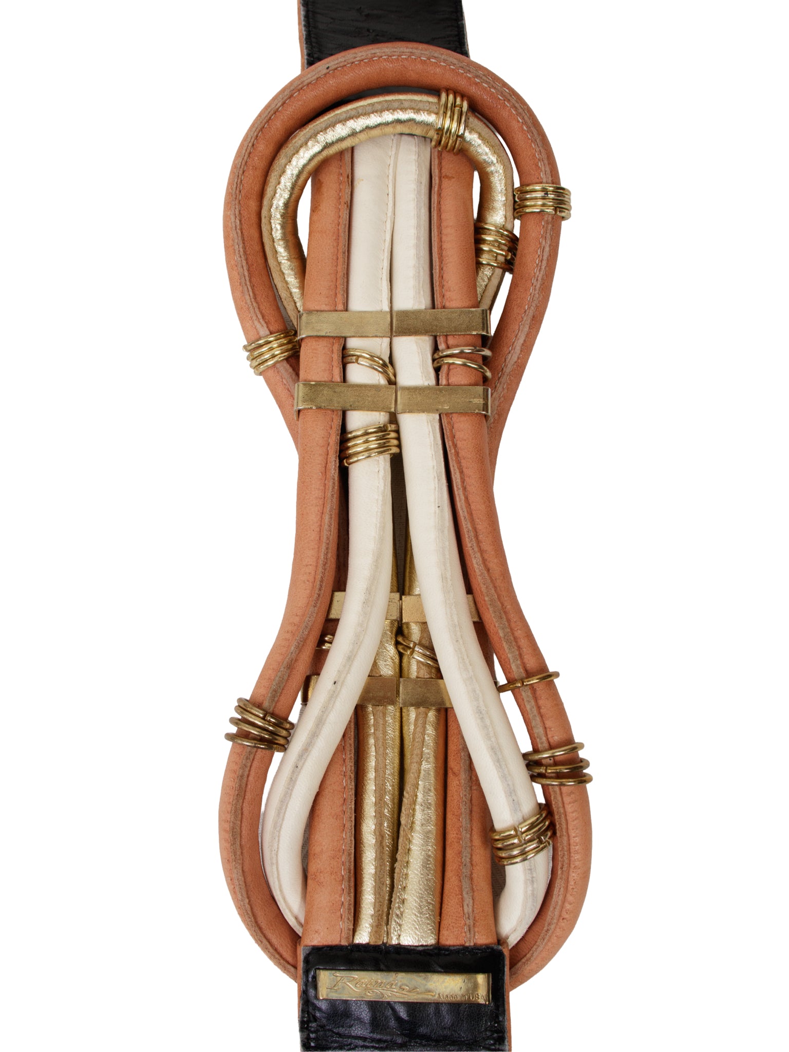 1990s Raina Leather Knotted Wide Belt