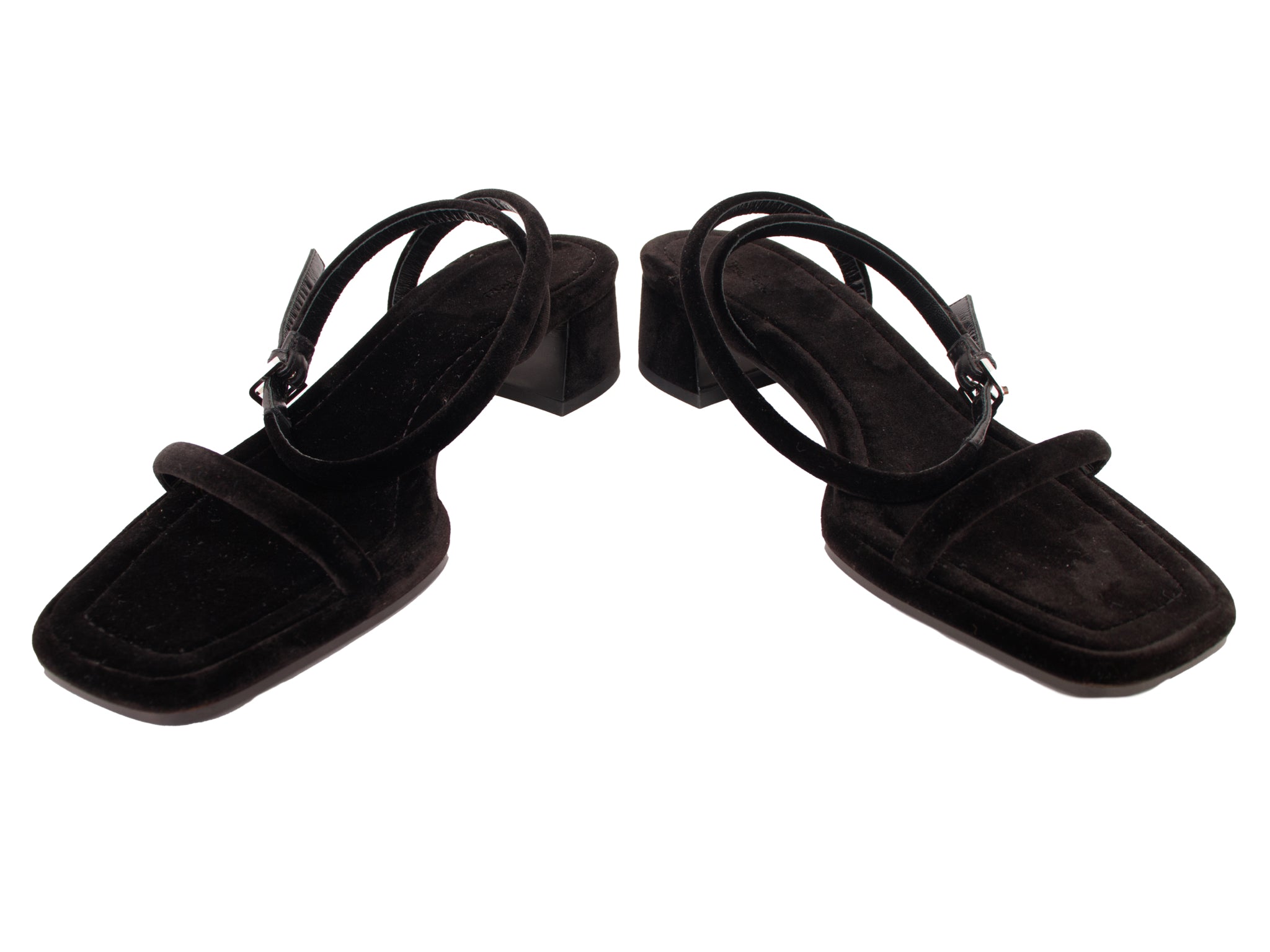 The Row Kate Velvet Sandals