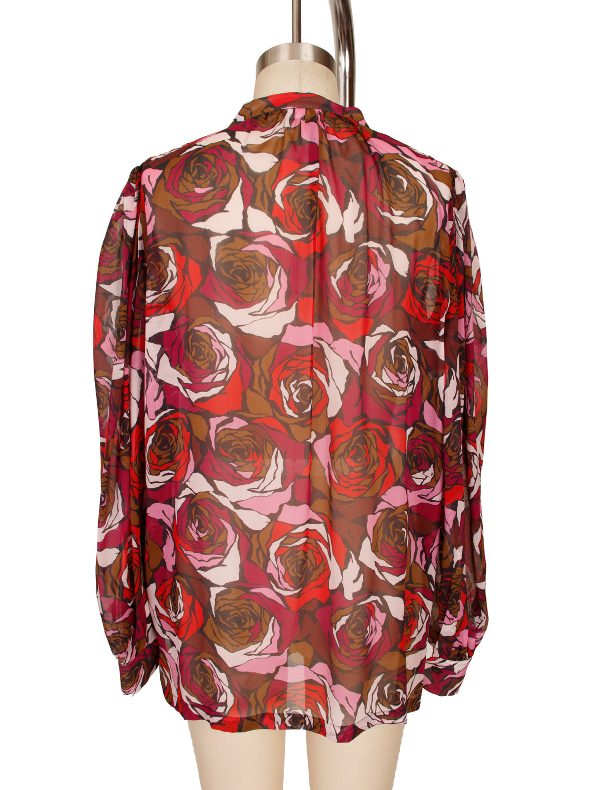 FW '21 Dries Van Noten Georgette Floral Blouse as-is (neckline)
