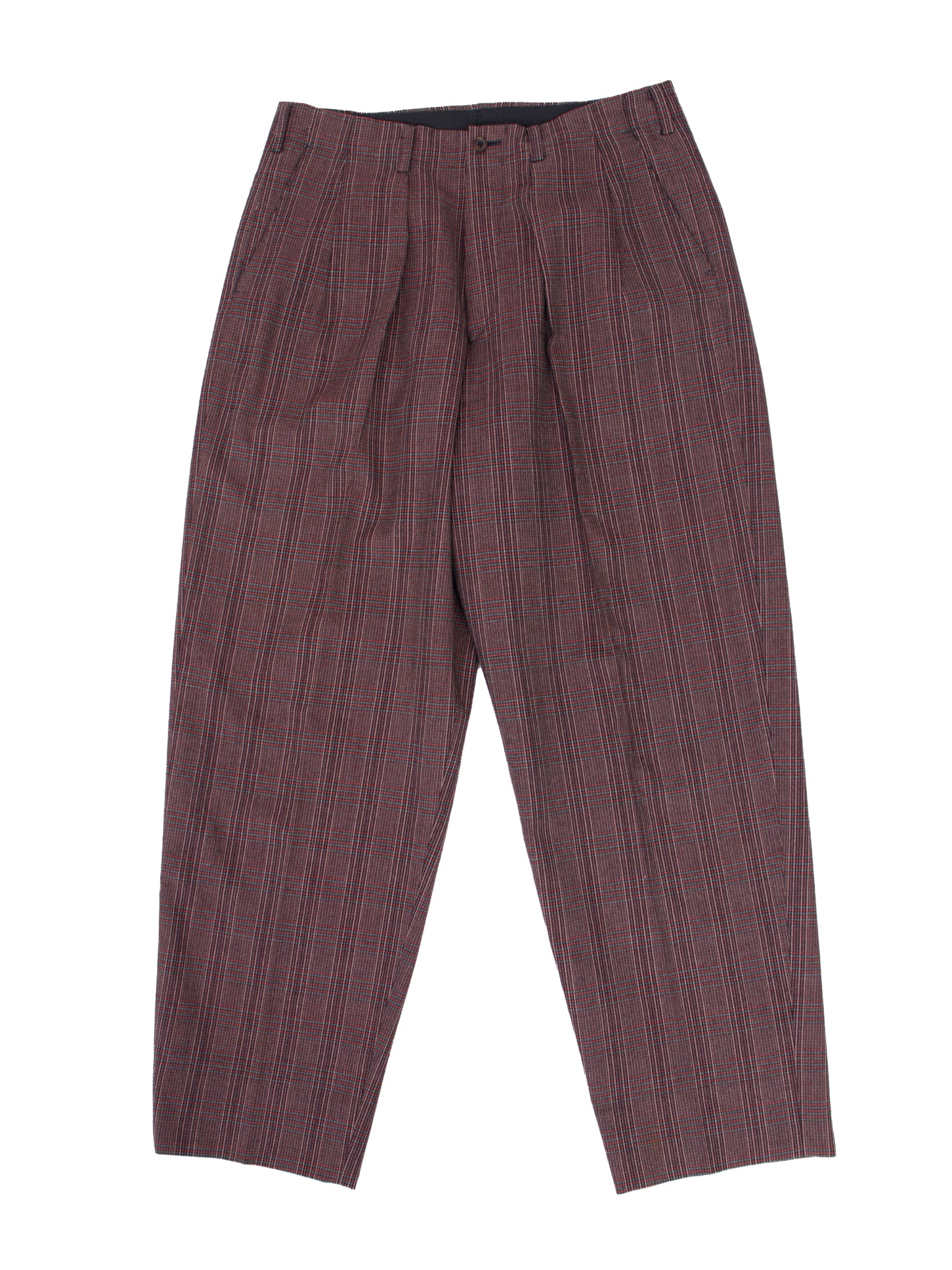 Y's For Men Wool Plaid Pantsuit