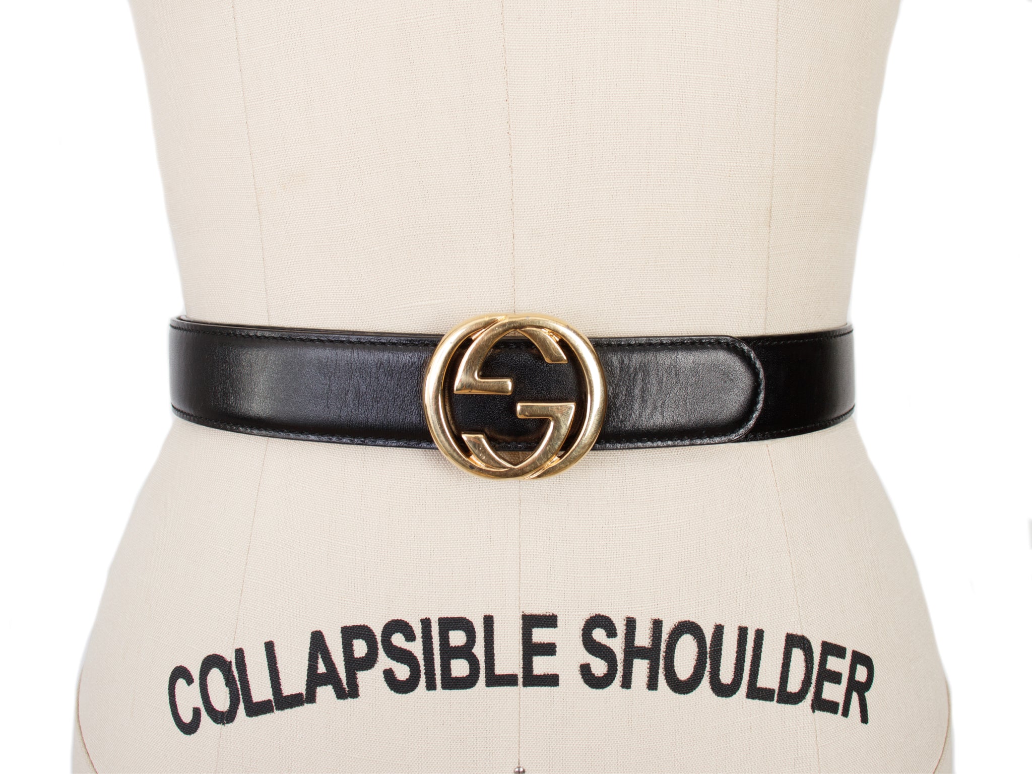 Gucci GG Buckle Leather Belt