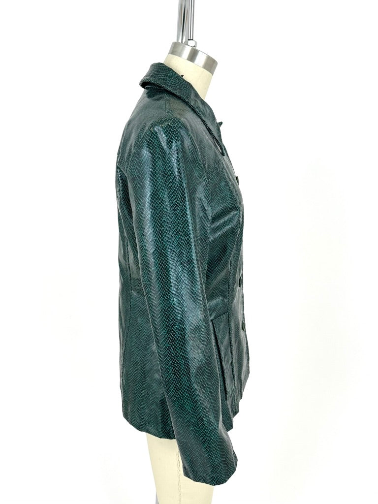 Sportmax Faux Leather Embossed Jacket