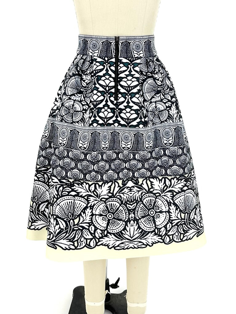 Maje Jeelong Neoprene Printed Skirt