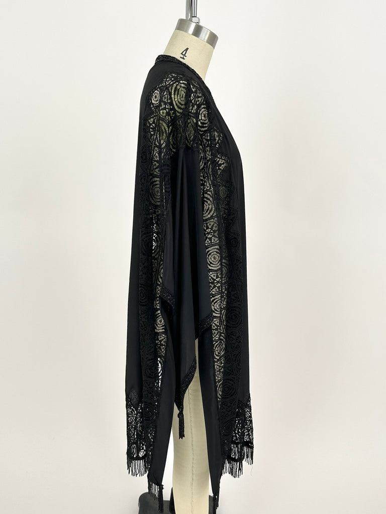 20s Silk Beaded Lace Shawl*