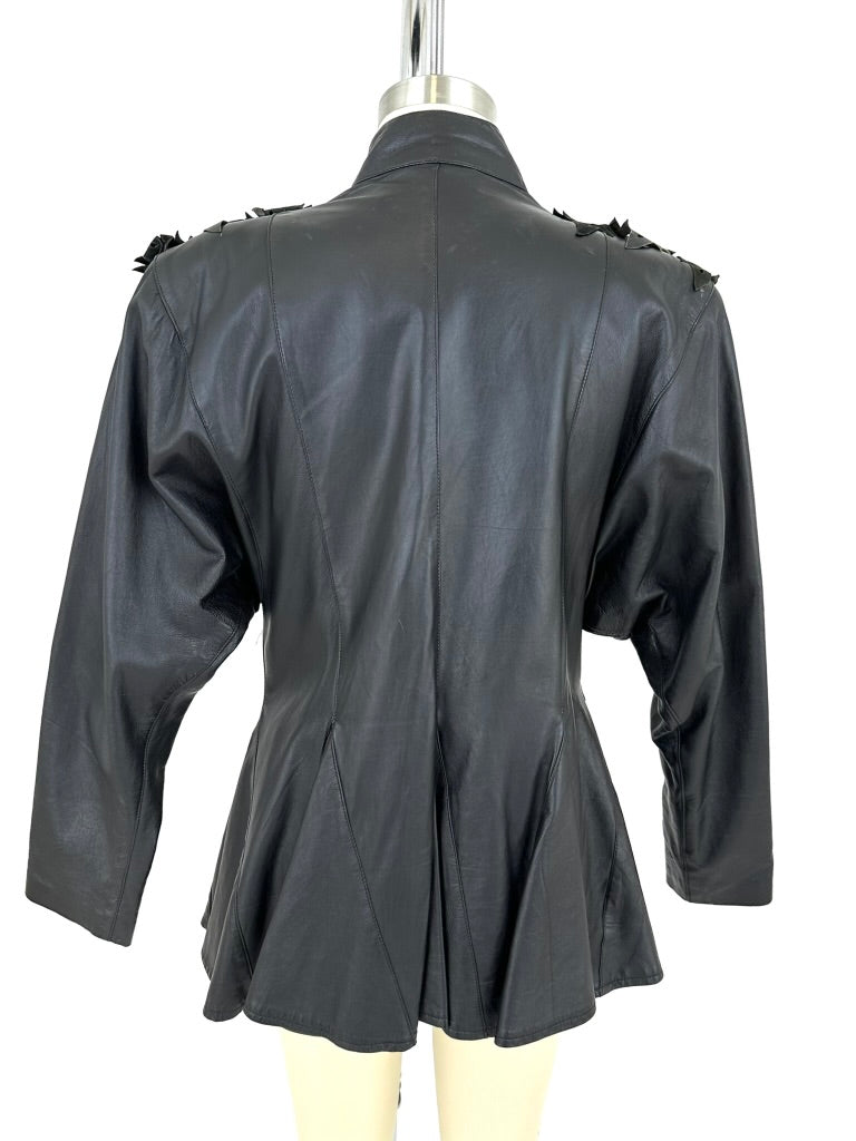 80s Avant Garde Leather Jacket | Mercy Vintage