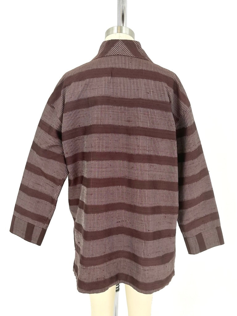 G Gigli Silk Striped Shirt*