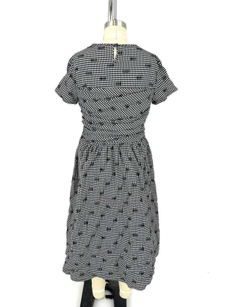 No. 6 Store Ruched Gingham Dress
