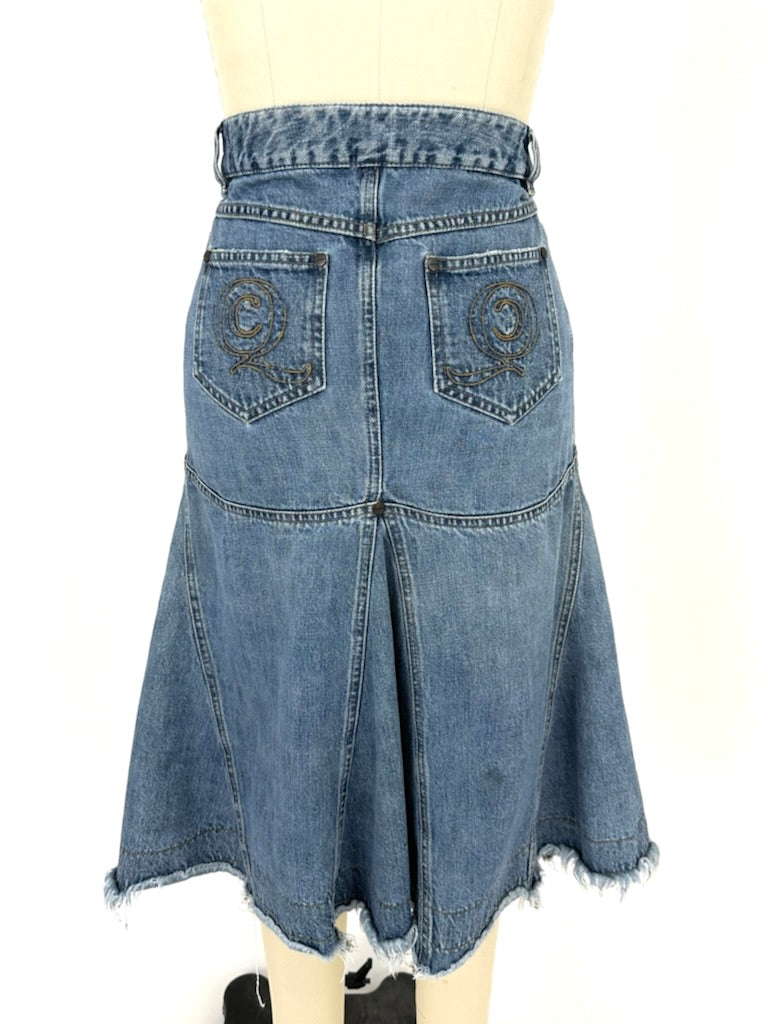 Alexander McQueen Denim Paneled Skirt | Mercy Vintage Alexander McQueen Denim Paneled Skirt | Mercy Vintage