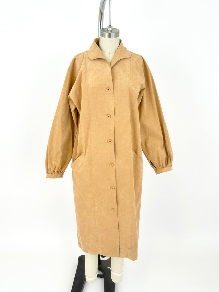 70s Halston Microsuede Coat