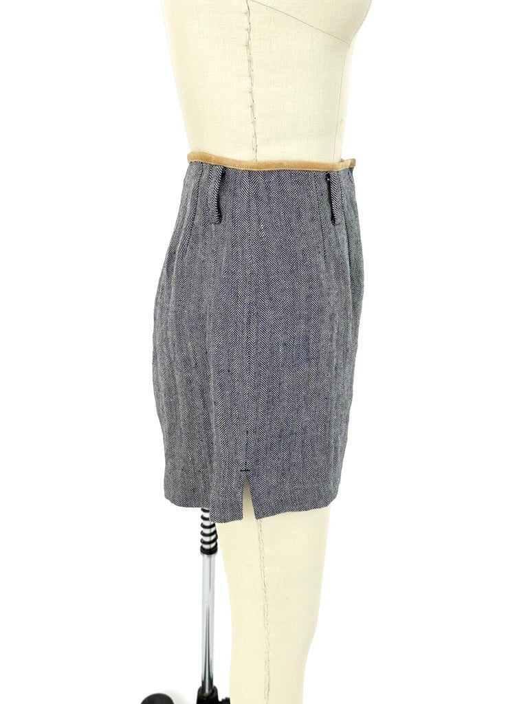 Billy Reid Linen Herringbone Shorts