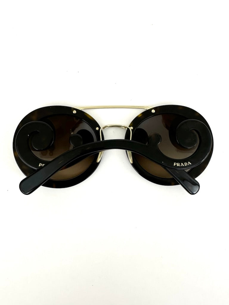 Prada Oversize Baroque Swirl Sunglasses