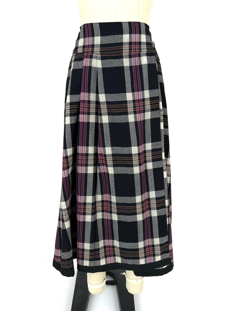 Kenzo Wool Plaid Skirt