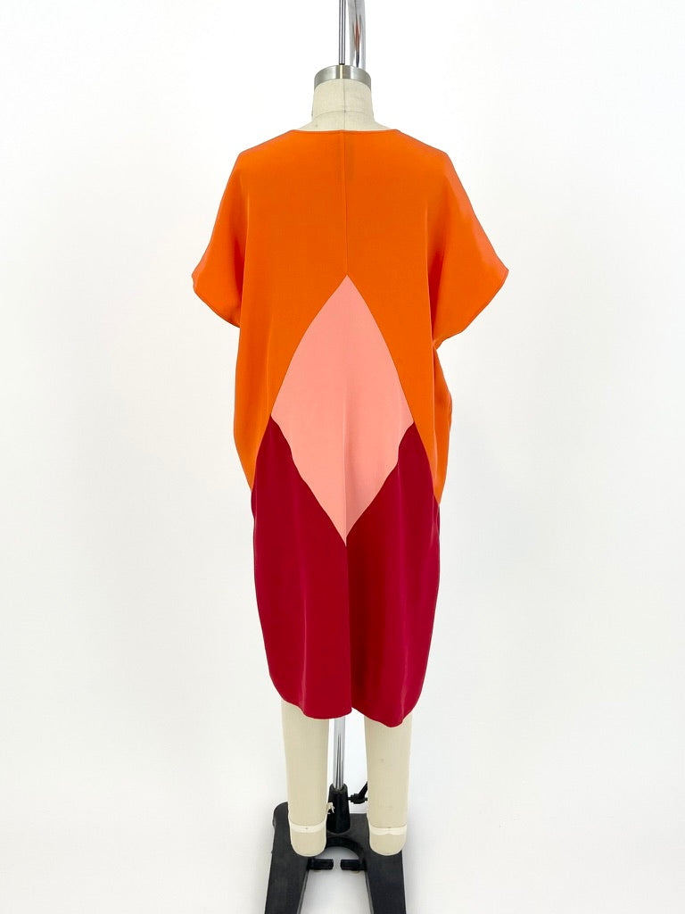 Zero + Maria Cornejo Silk Color Block Dress