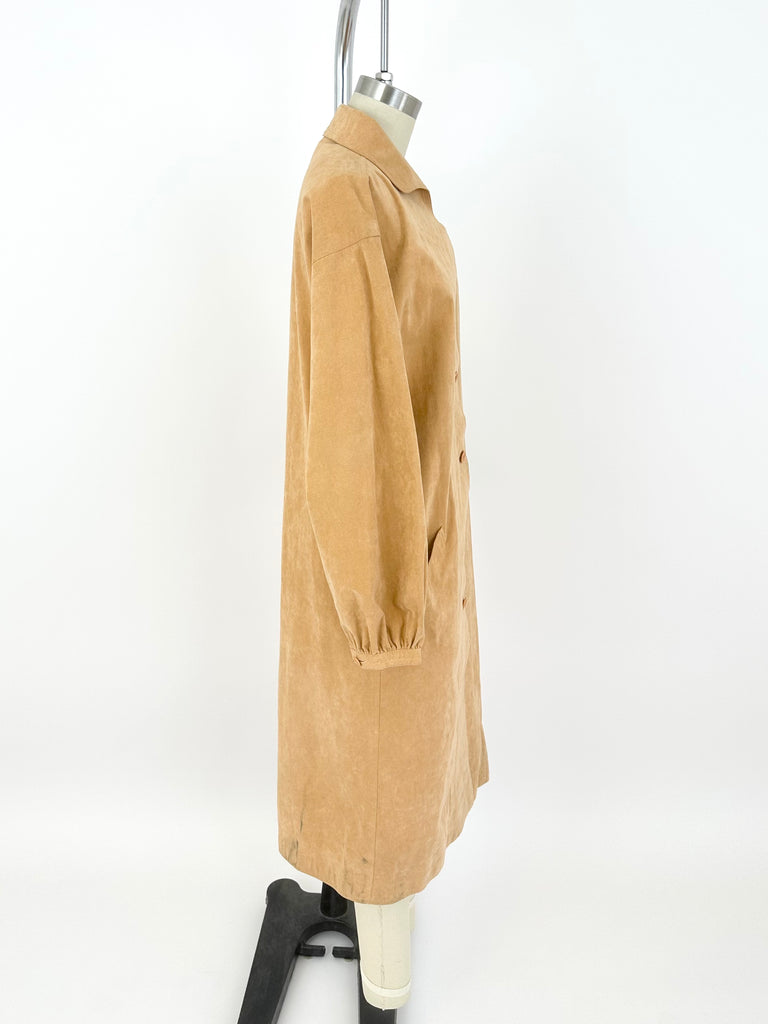 70s Halston Microsuede Coat