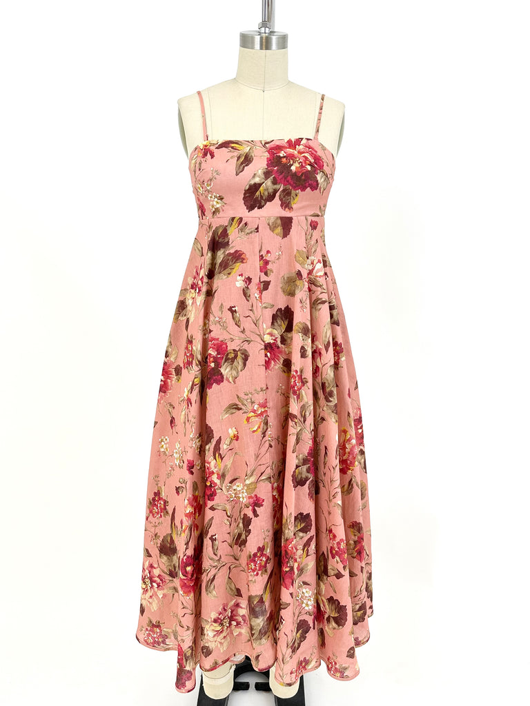 Zimmermann floral linen sales dress