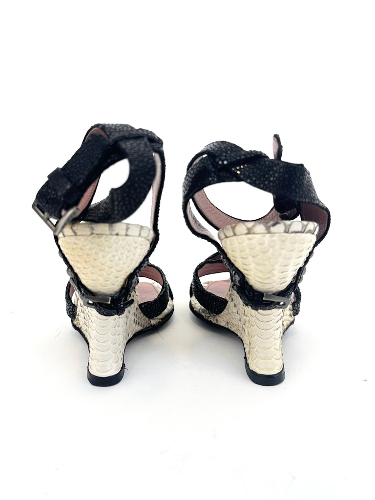 Alaïa Snakeskin & Stingray Sandals*