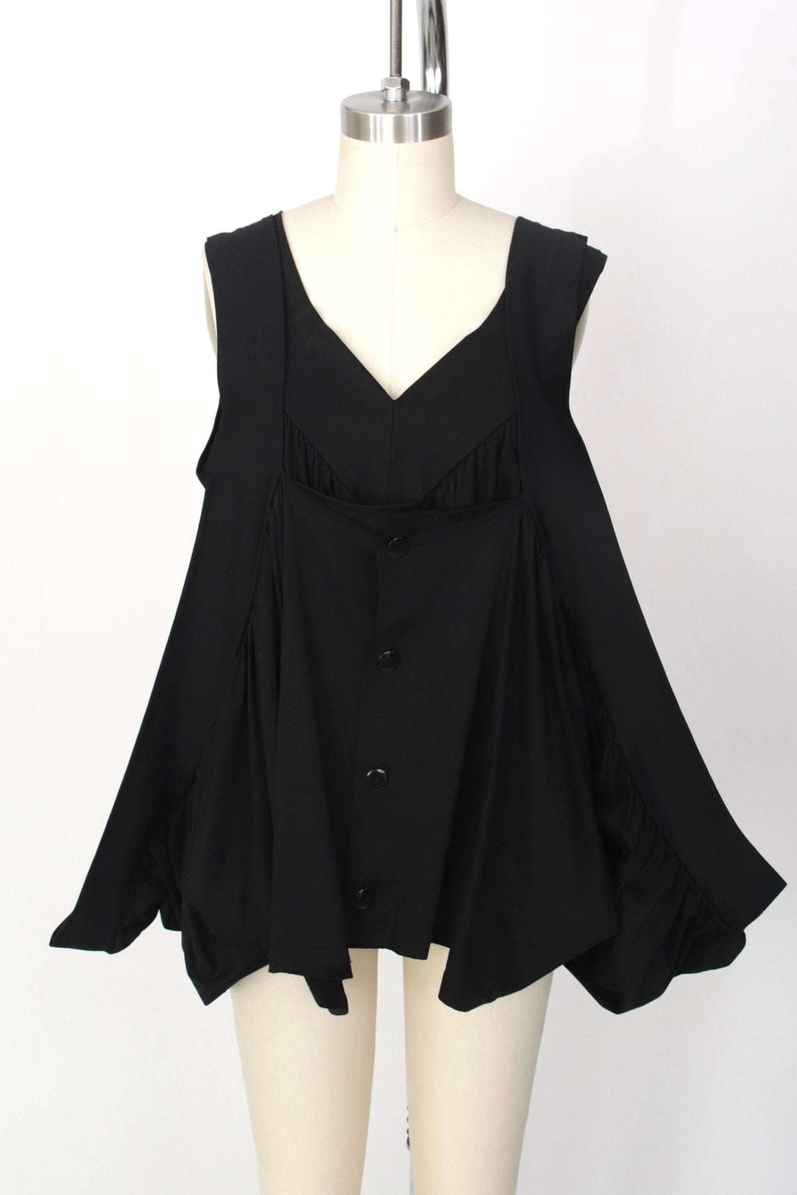 トップス Limi feu Black Gather Tops Limi Feu Draped Sleeveless Top | Mercy Vintage