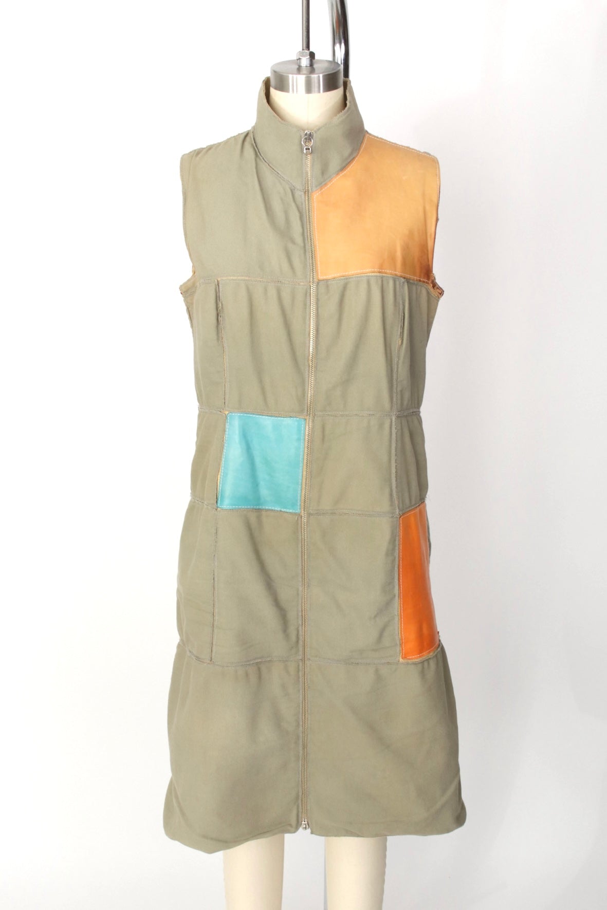 Fendi Leather Patchwork Dress | Mercy Vintage