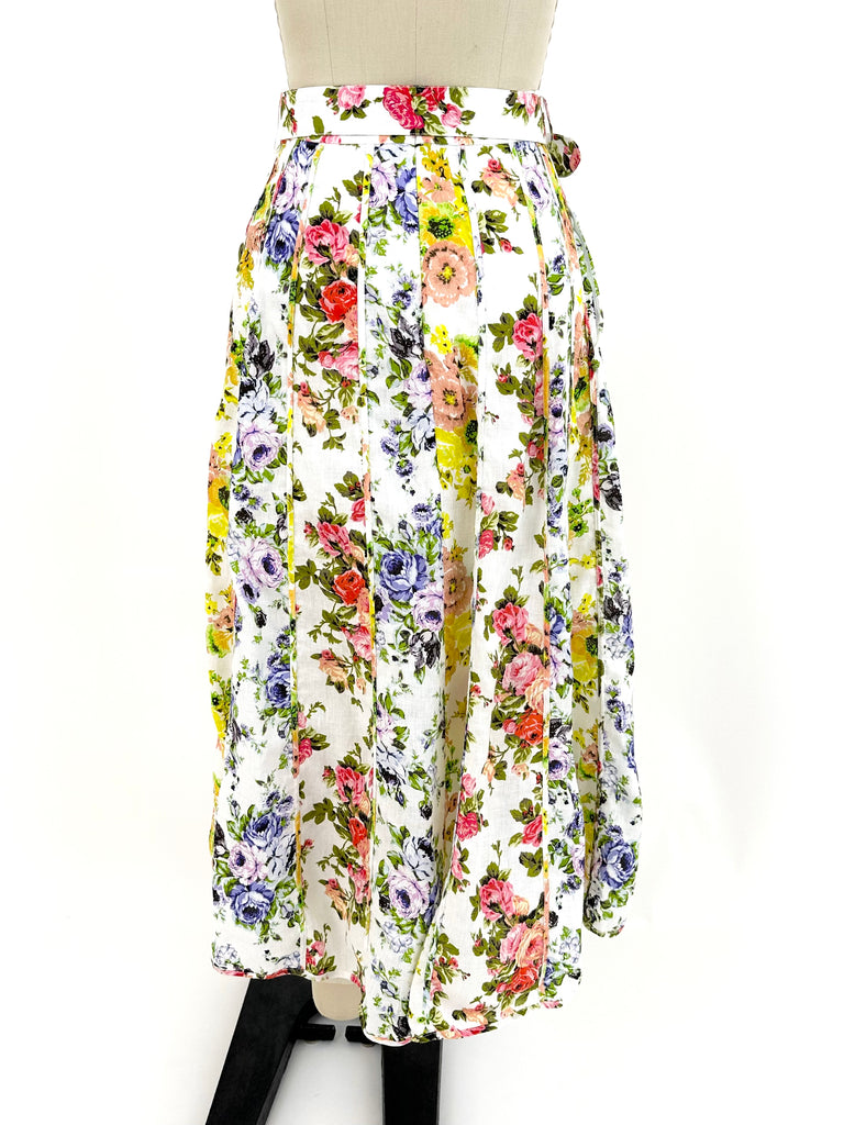 Zimmermann Linen Floral Skirt Set