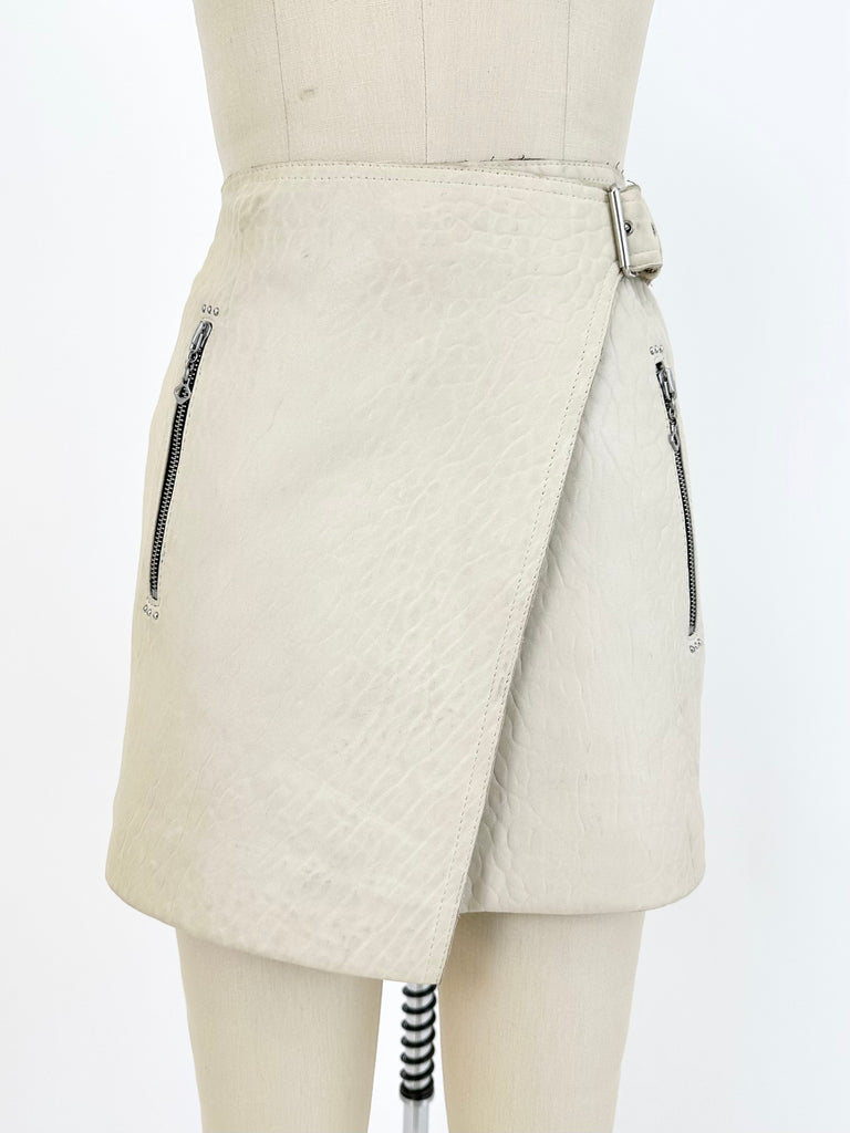 Ètoile Isabel Marant Leather Mini Wrap Skirt