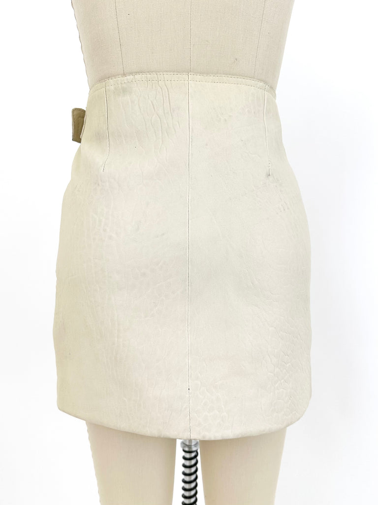 Ètoile Isabel Marant Leather Mini Wrap Skirt