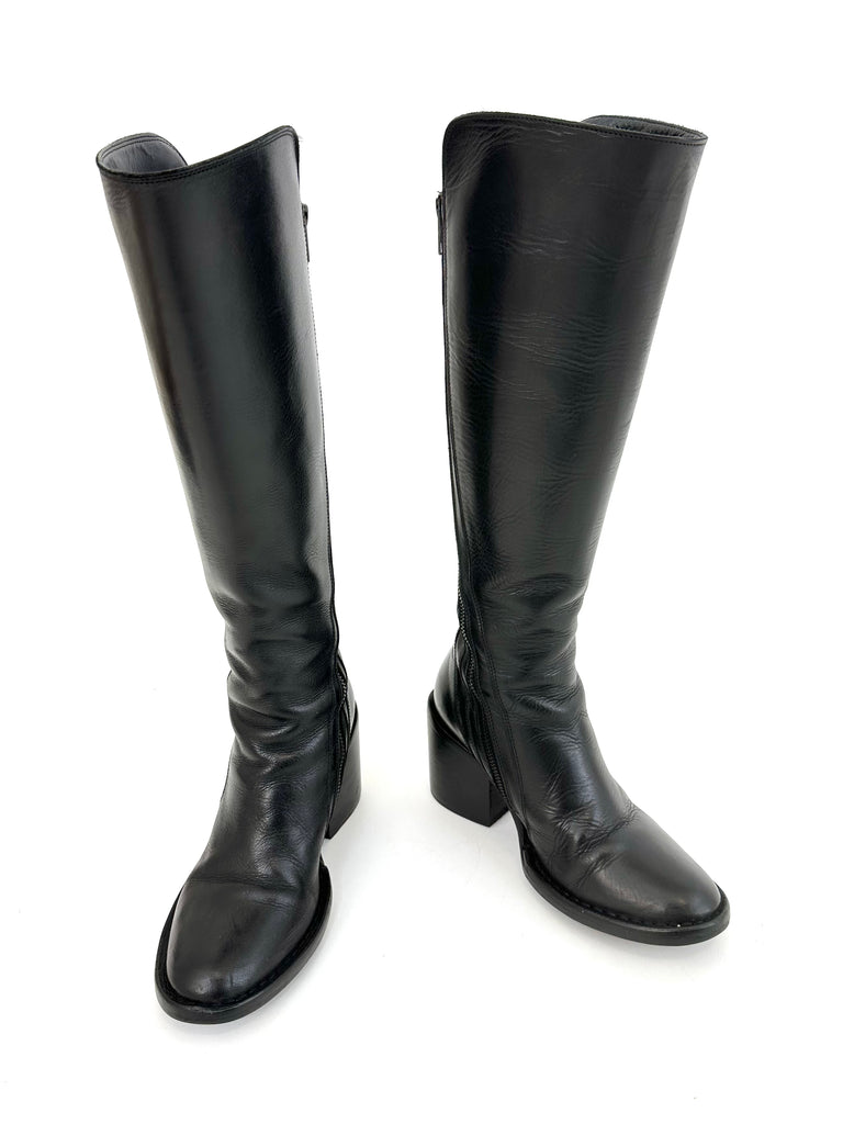 Ann Demeulemeester Double Zip Knee-High Boots