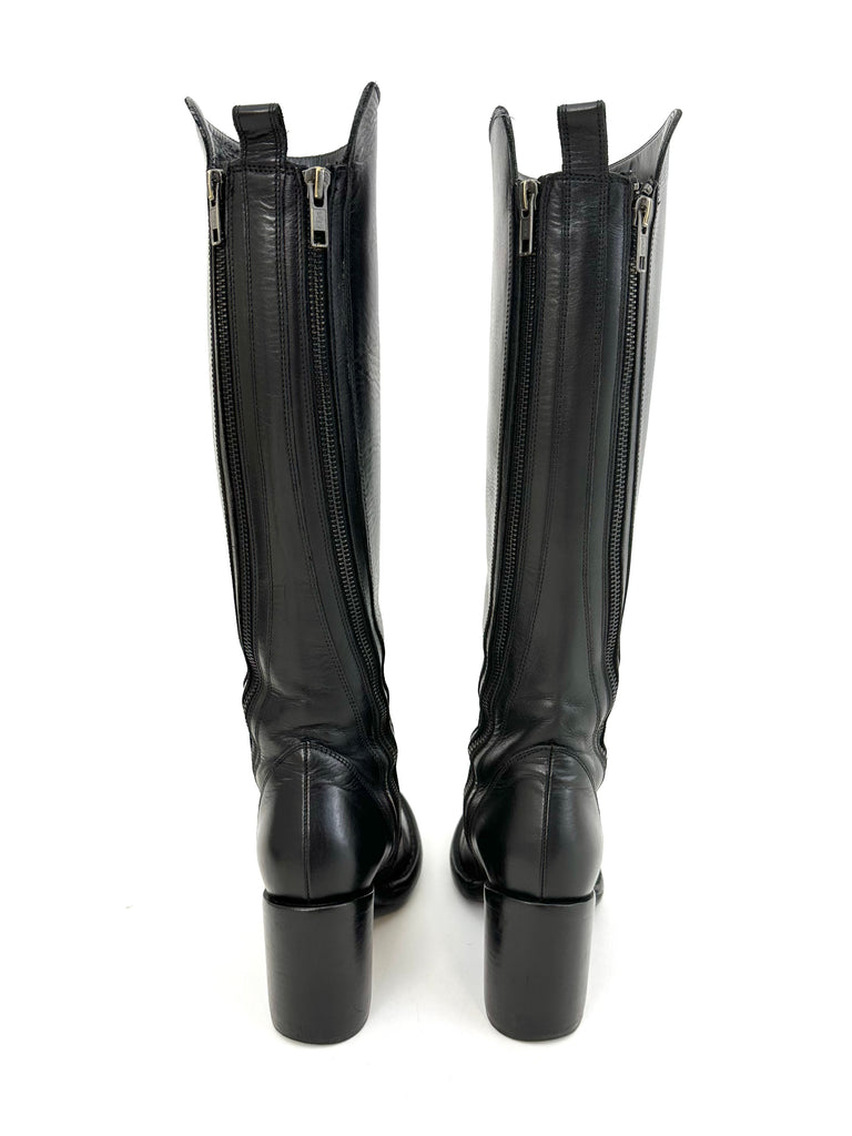 Ann Demeulemeester Double Zip Knee-High Boots