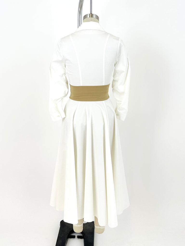 Staud Cotton-Poplin Midi Dress