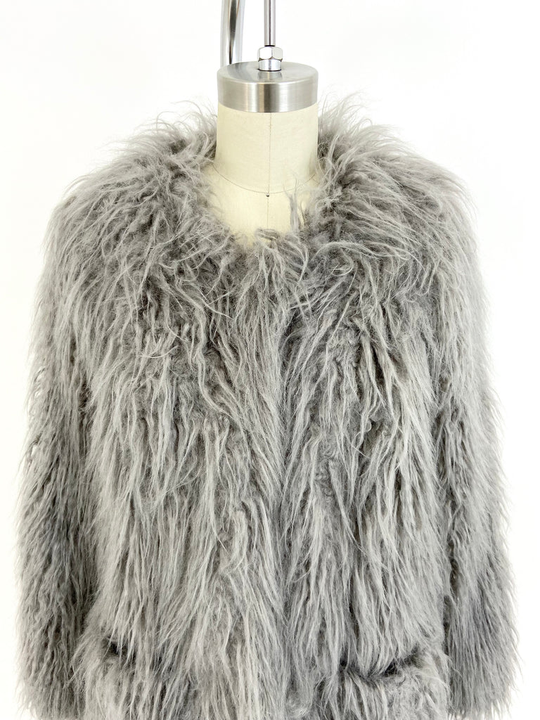 Smythe Faux Mongolian Fur Coat*