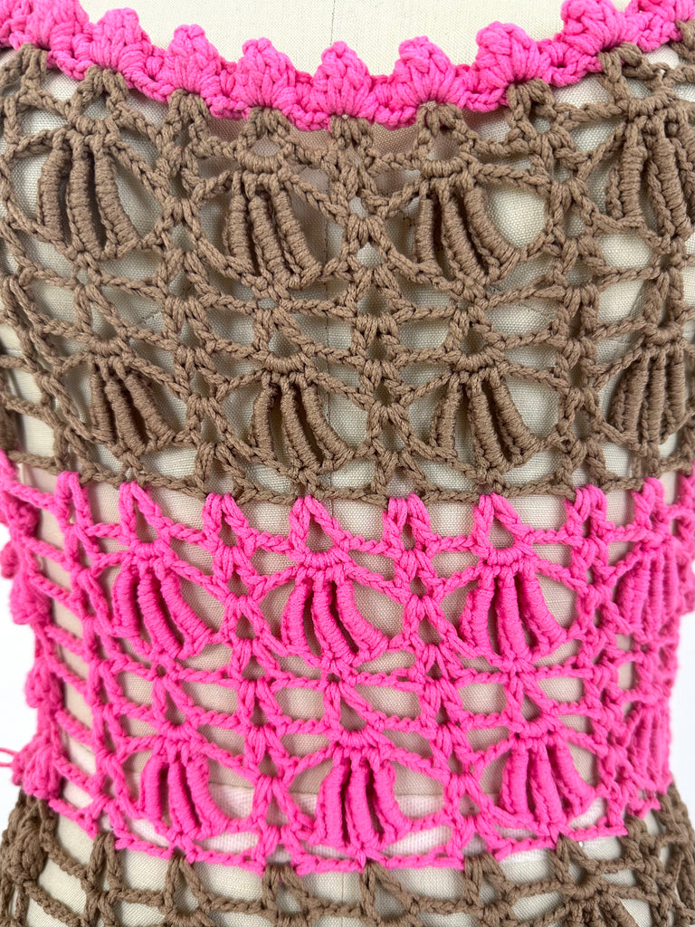 Helen Rodel Crochet Stripe Dress