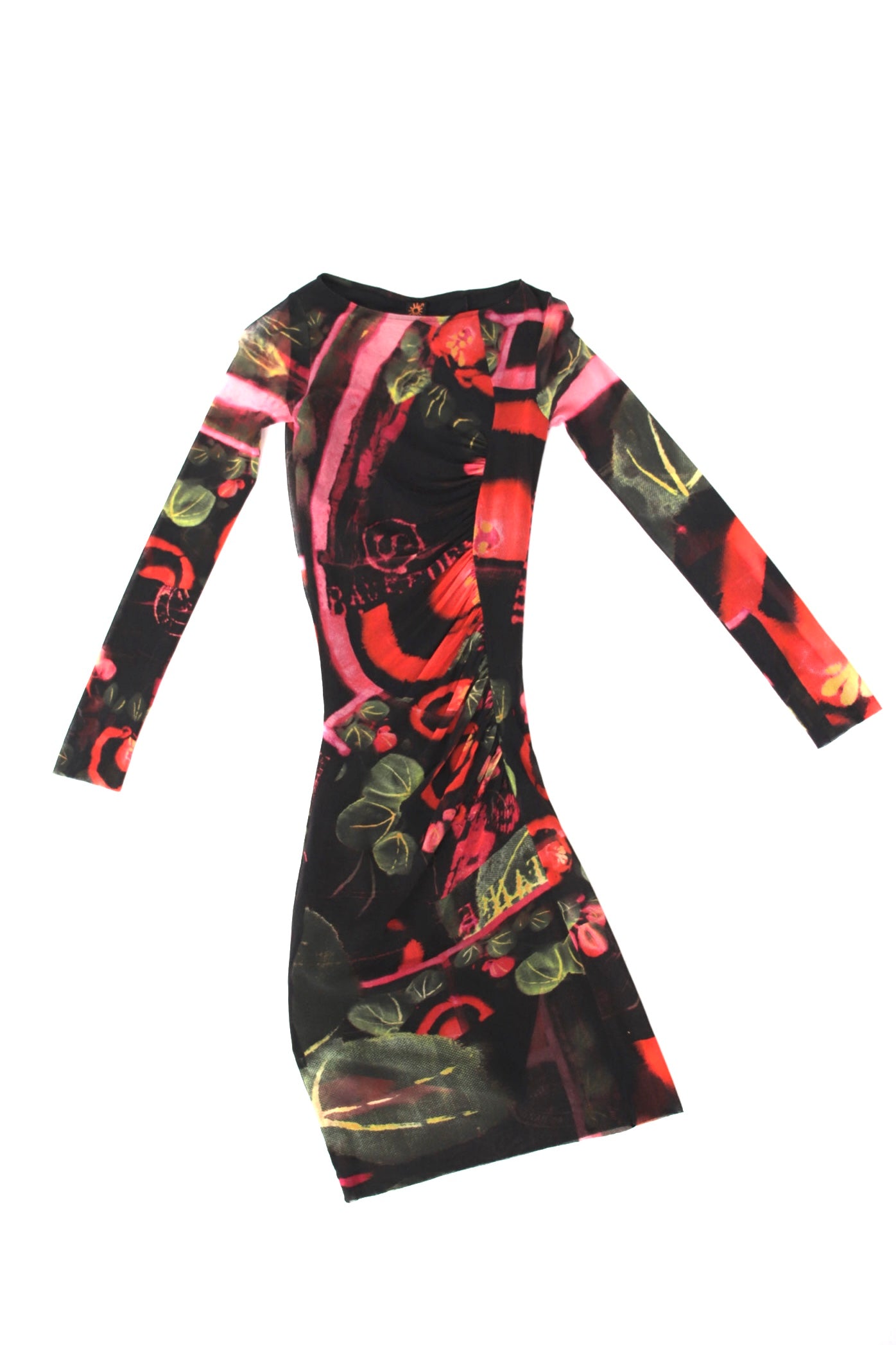 Jean Paul GAULTIER SOLEIL ワンピース　S Jean Paul Gaultier Soleil S/S 1999 Tropical Flamingo Semi