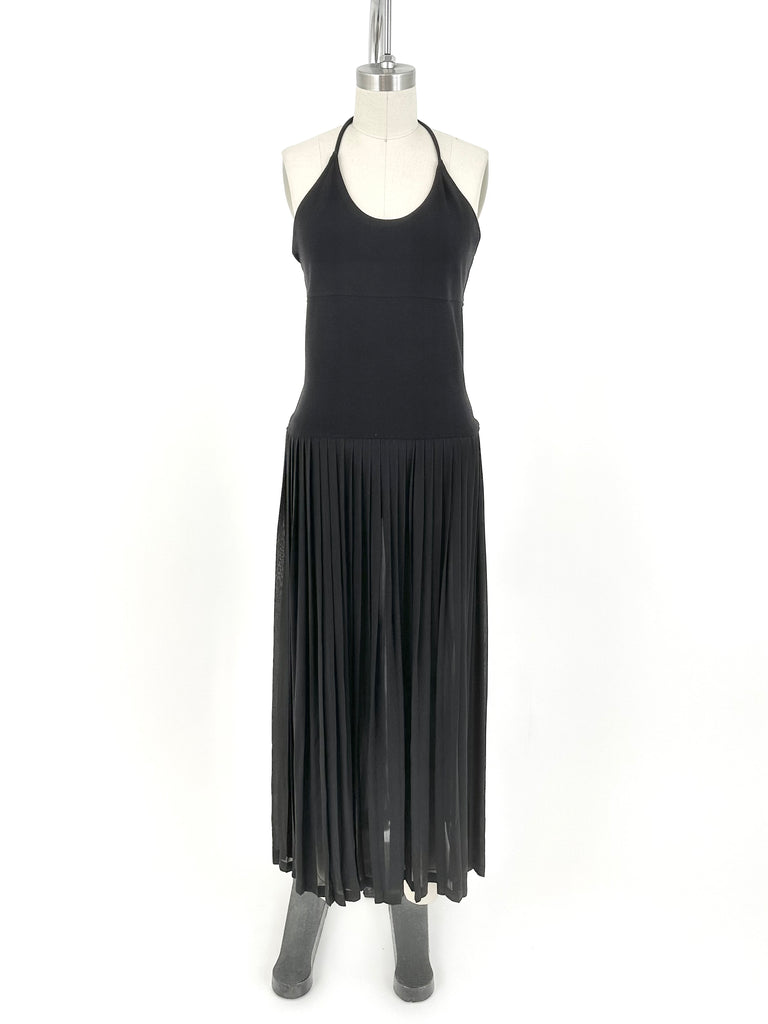 Vintage 90s KARL LAGERFELD Little Black Dress Sleeveless Sz 4 