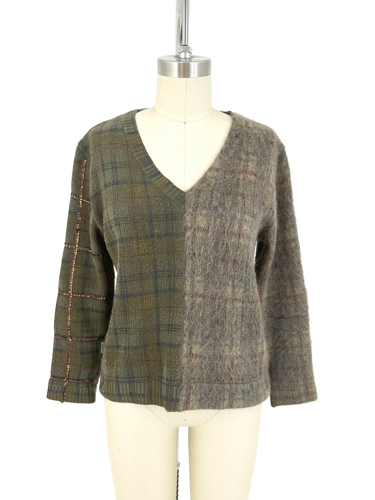 Undercover Reconstructed Plaid Sweater