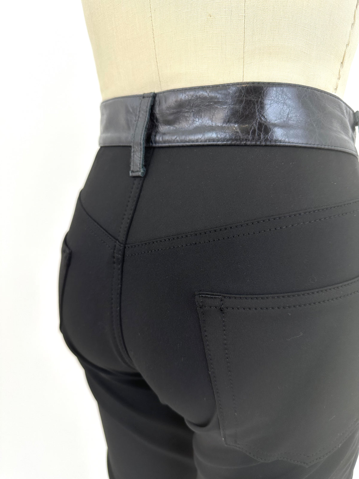 Junya Watanabe Leather Low-Rise Pants | Mercy Vintage