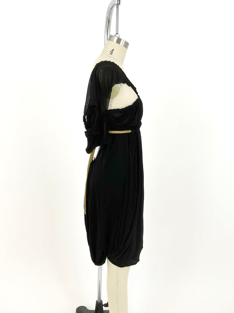 Yves Saint Laurent Sheer Draped Dress