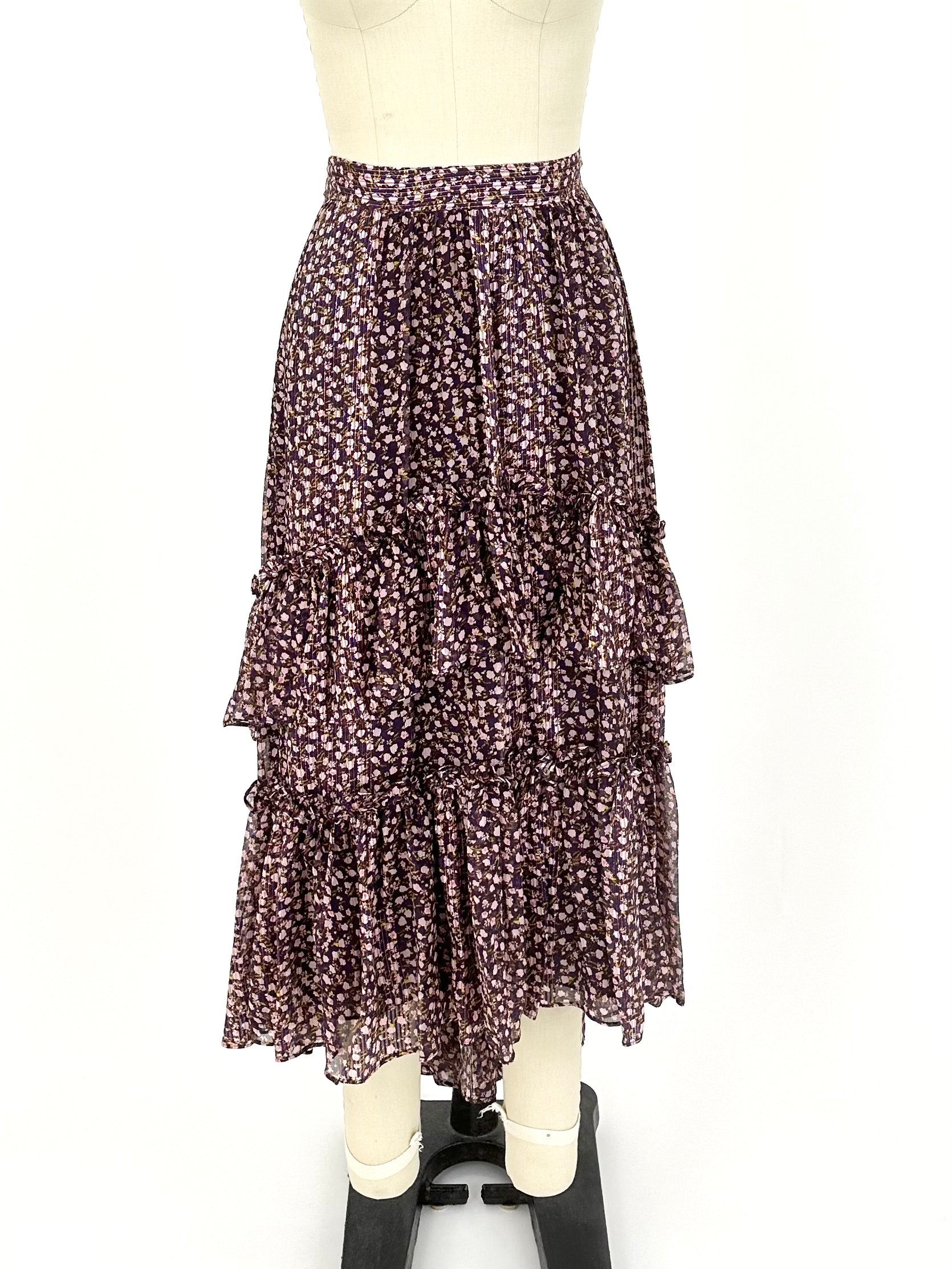 Ulla Johnson Silk Floral Skirt