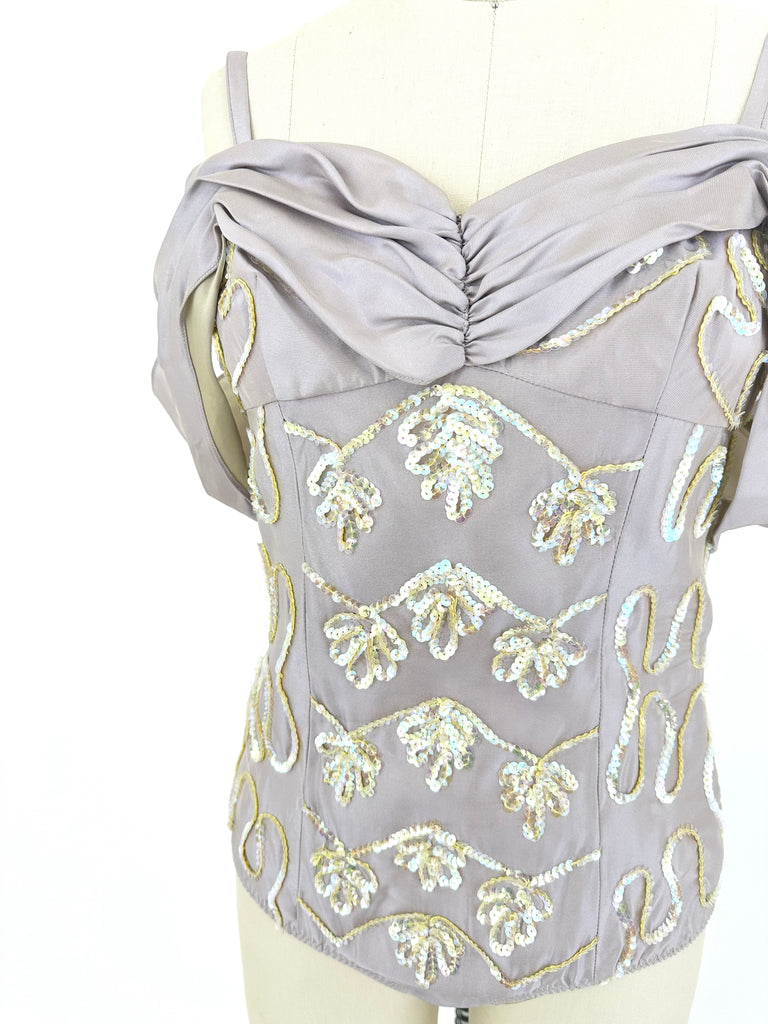 Anna Sui Sequin Embellished Bodysuit