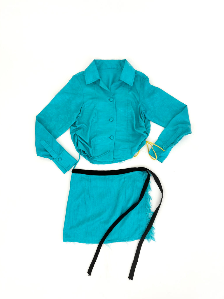 Tigra Tigra Silk-Blend Jacquard Skirt Set