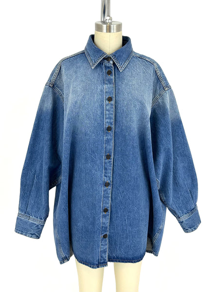 新品未使用the row Frannie Shirt デニムシャツ　xs THE ROW FRANNIE SHIRT XS ザロウ ロングデニムシャツ - メルカリ