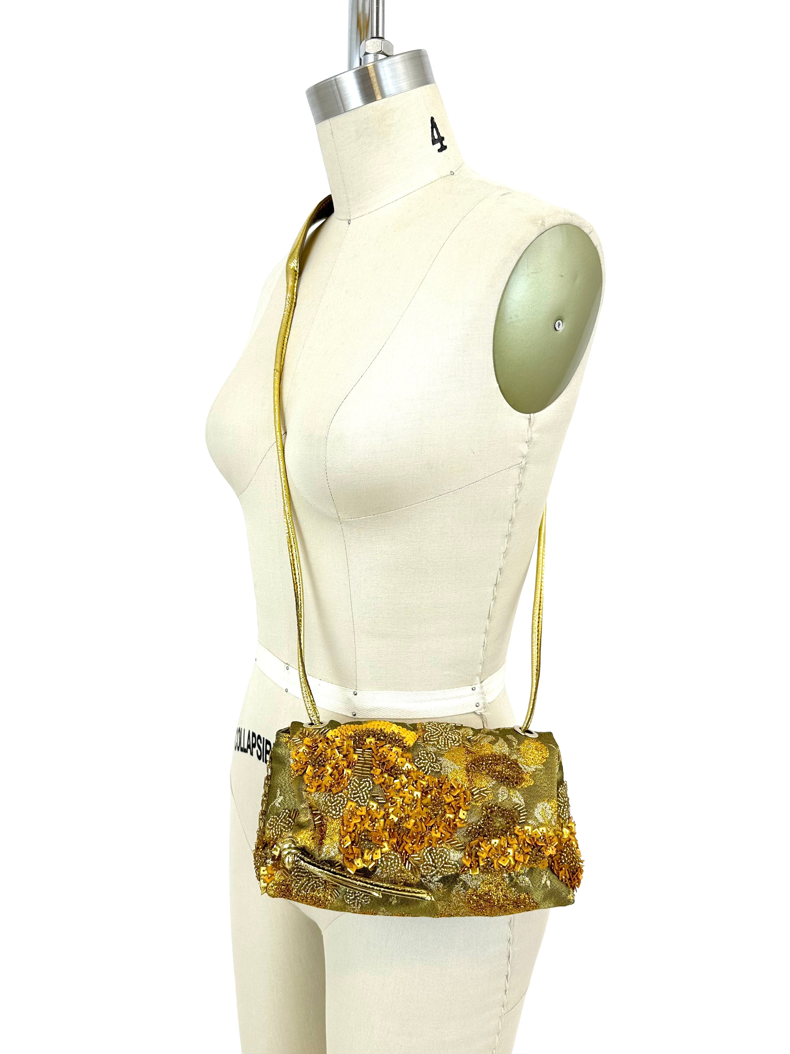 【Dries Van Noten】 ツイストメタリックハンドバッグ ブラウン Dries Van Noten Women's' Medium Twist Metallic Handbag in