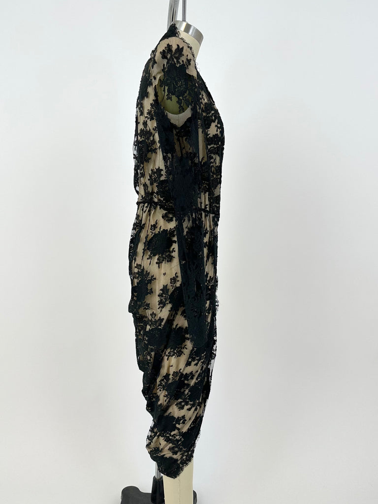 2010 Alexander McQueen Silk & Lace Dress*