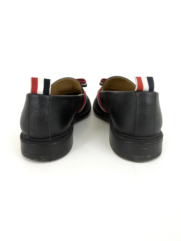 2017 Thom Browne Leather Bow Loafers