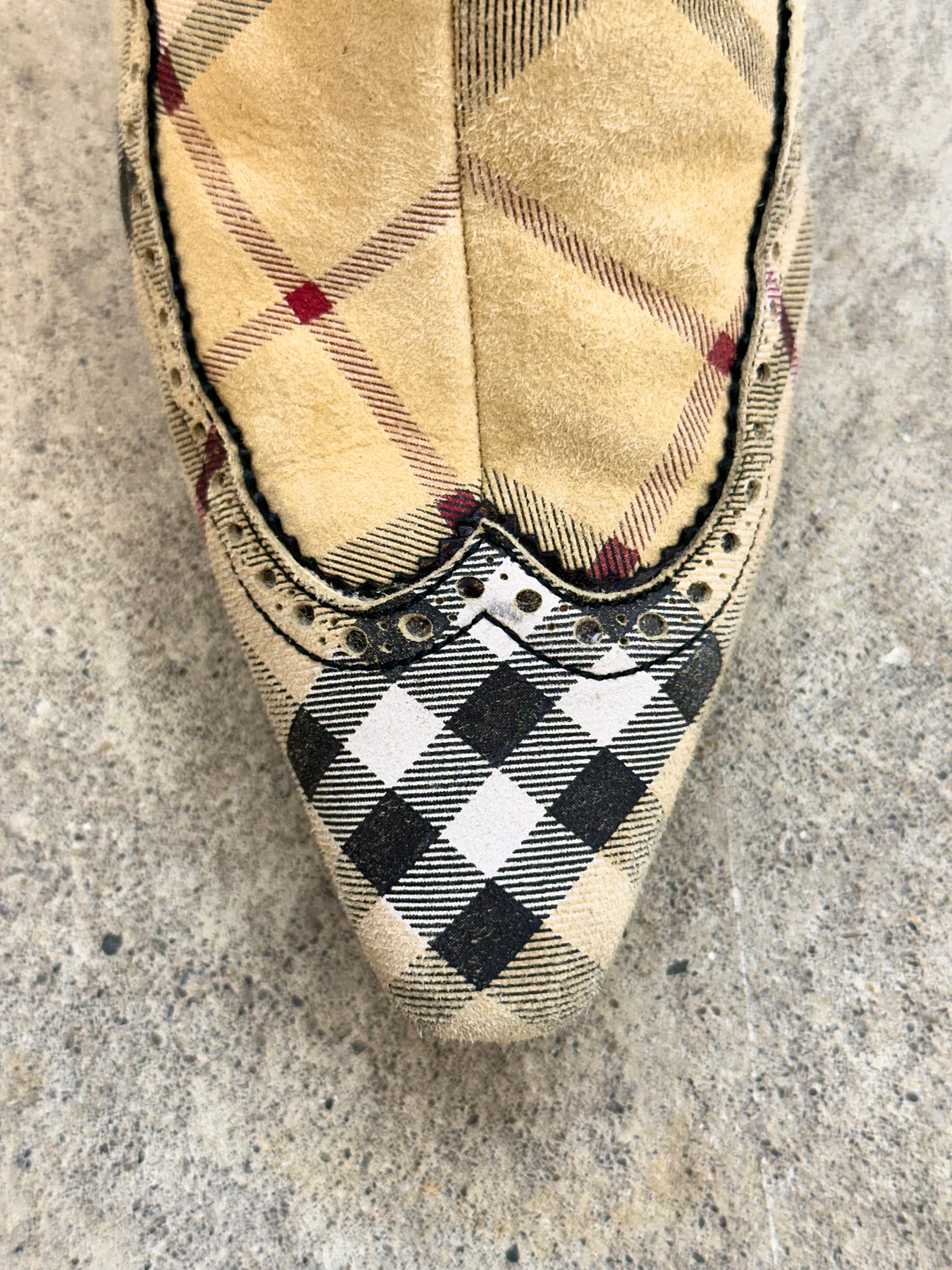 Burberry Suede Check Boots | Mercy Vintage