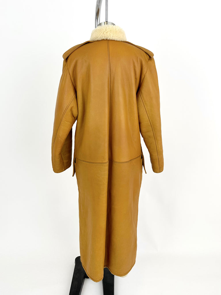 70s Shearling Full Length Coat