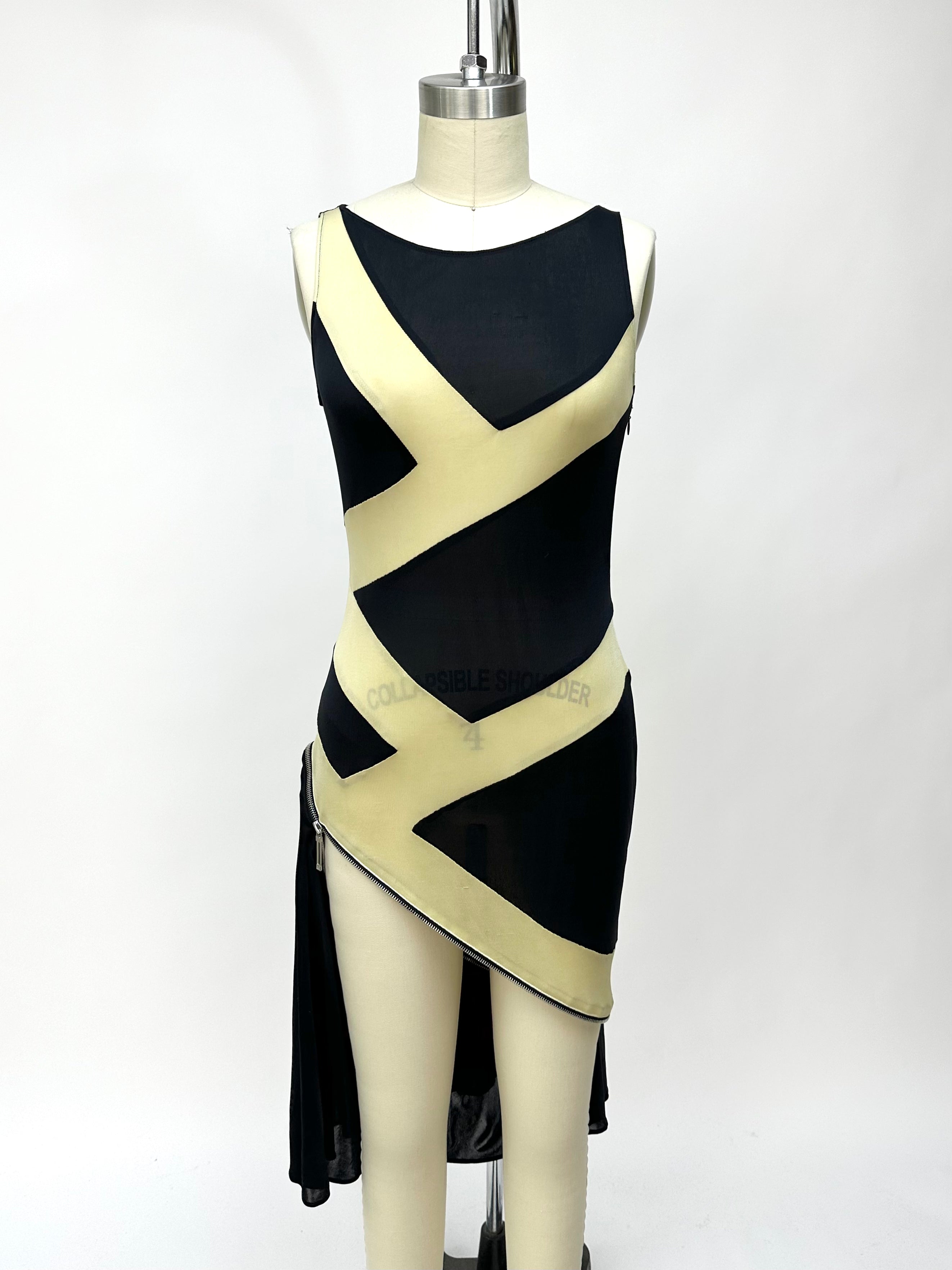 1998 Alexander McQueen Patchwork Zipper Dress* | Mercy Vintage