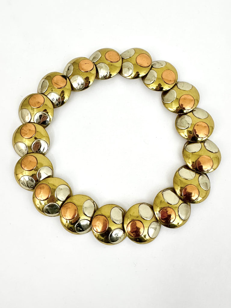 80s Italian Couture Brass Collar Necklace