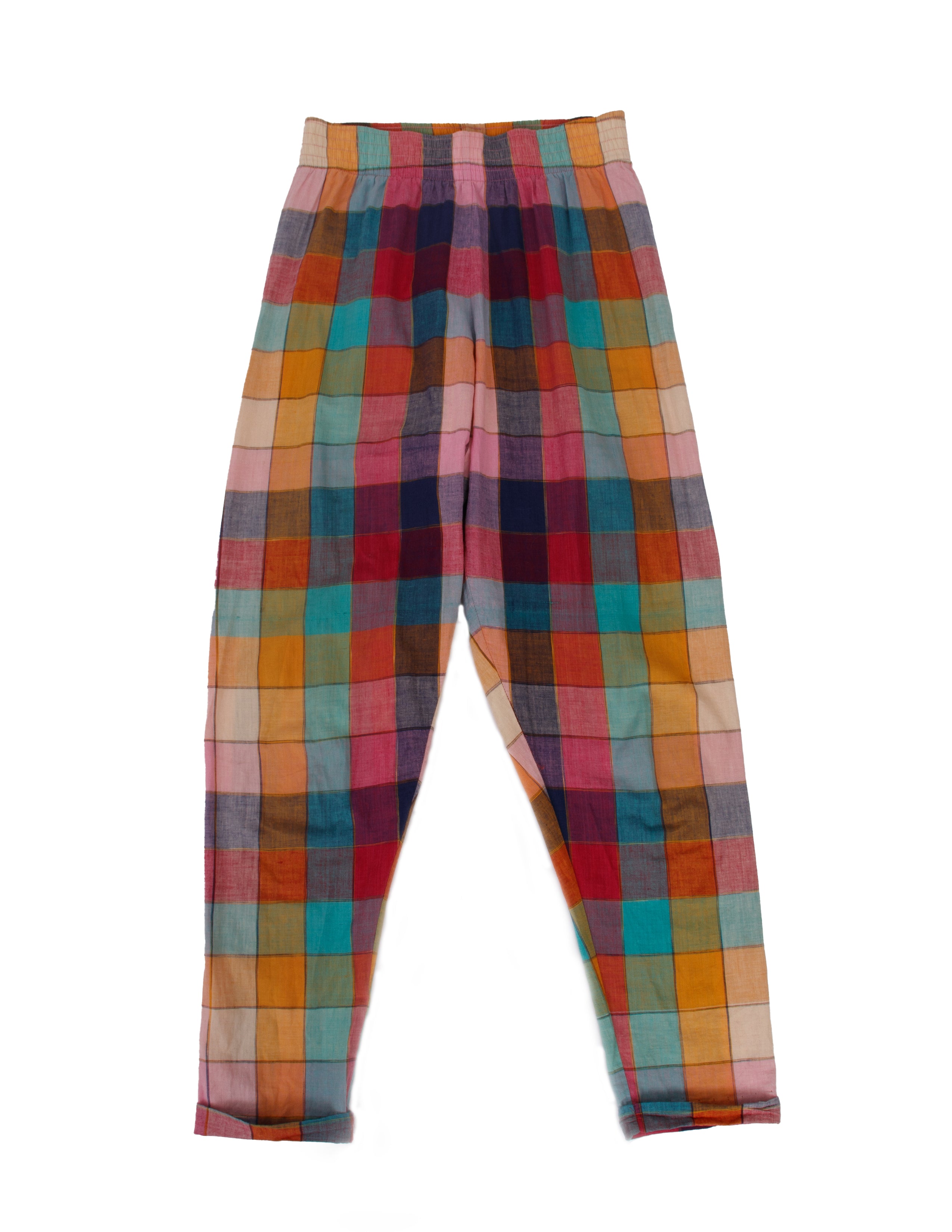 1980s Norma Kamali Madras Check Pants | Mercy Vintage