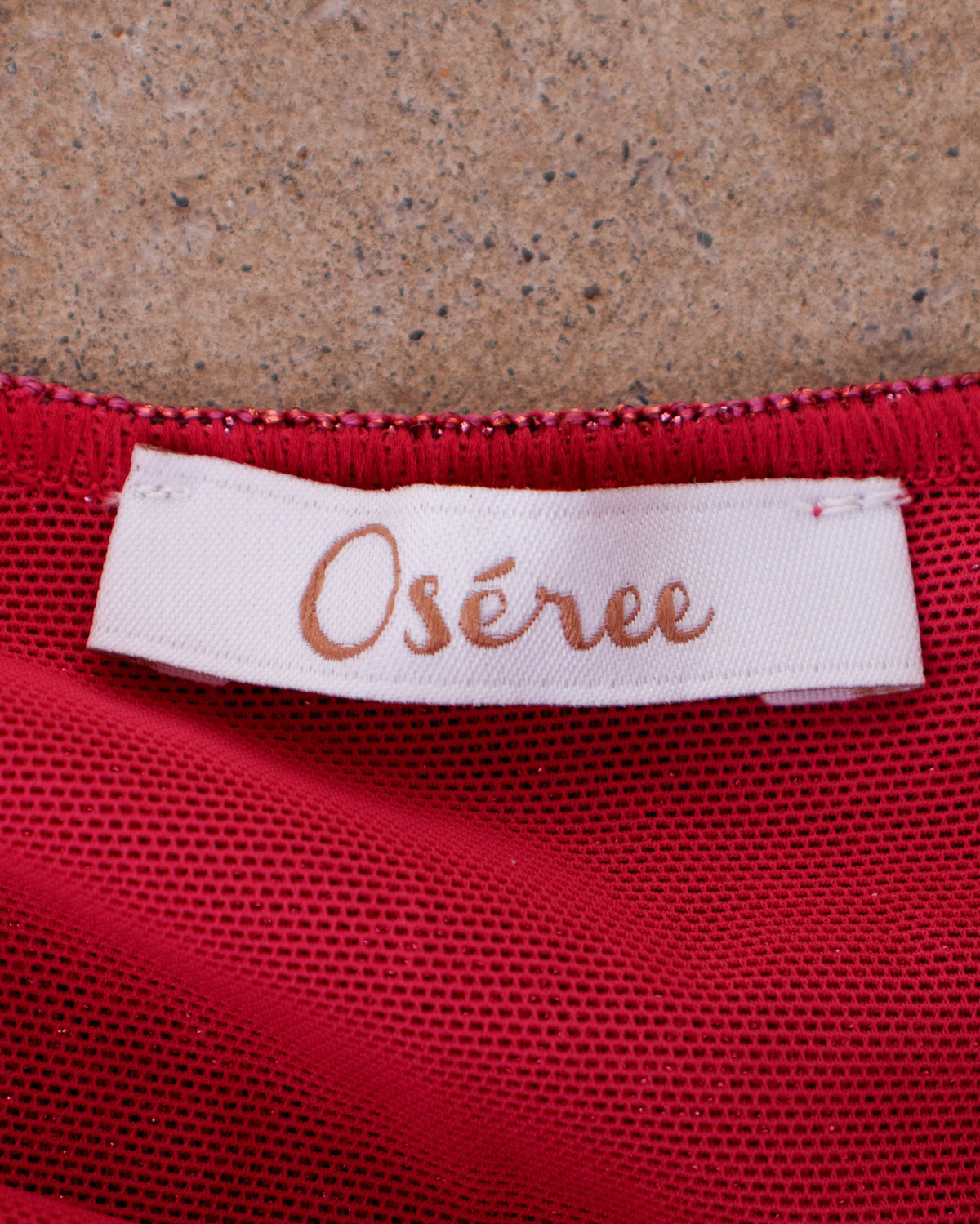 Oseree Lumiere Lurex Ostritch Feather Dress