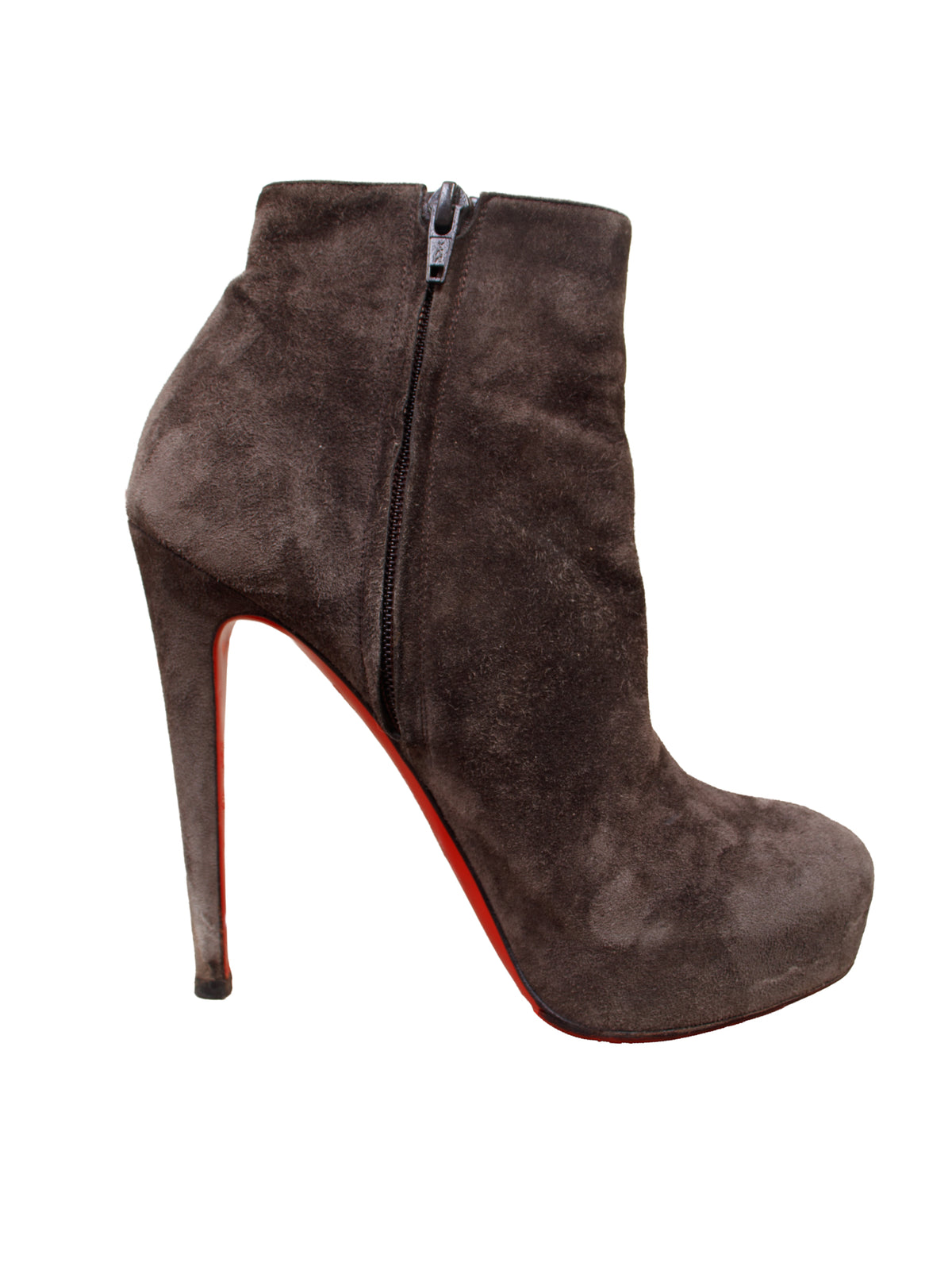 Christian Louboutin Suede Platform Booties